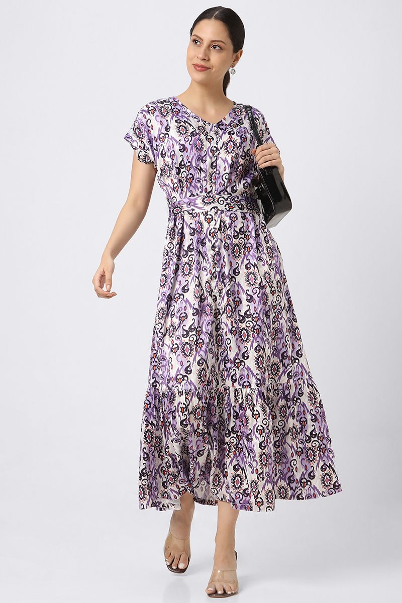 longline printed women dress