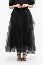 تنورة نسائية طبقات مكشكشة