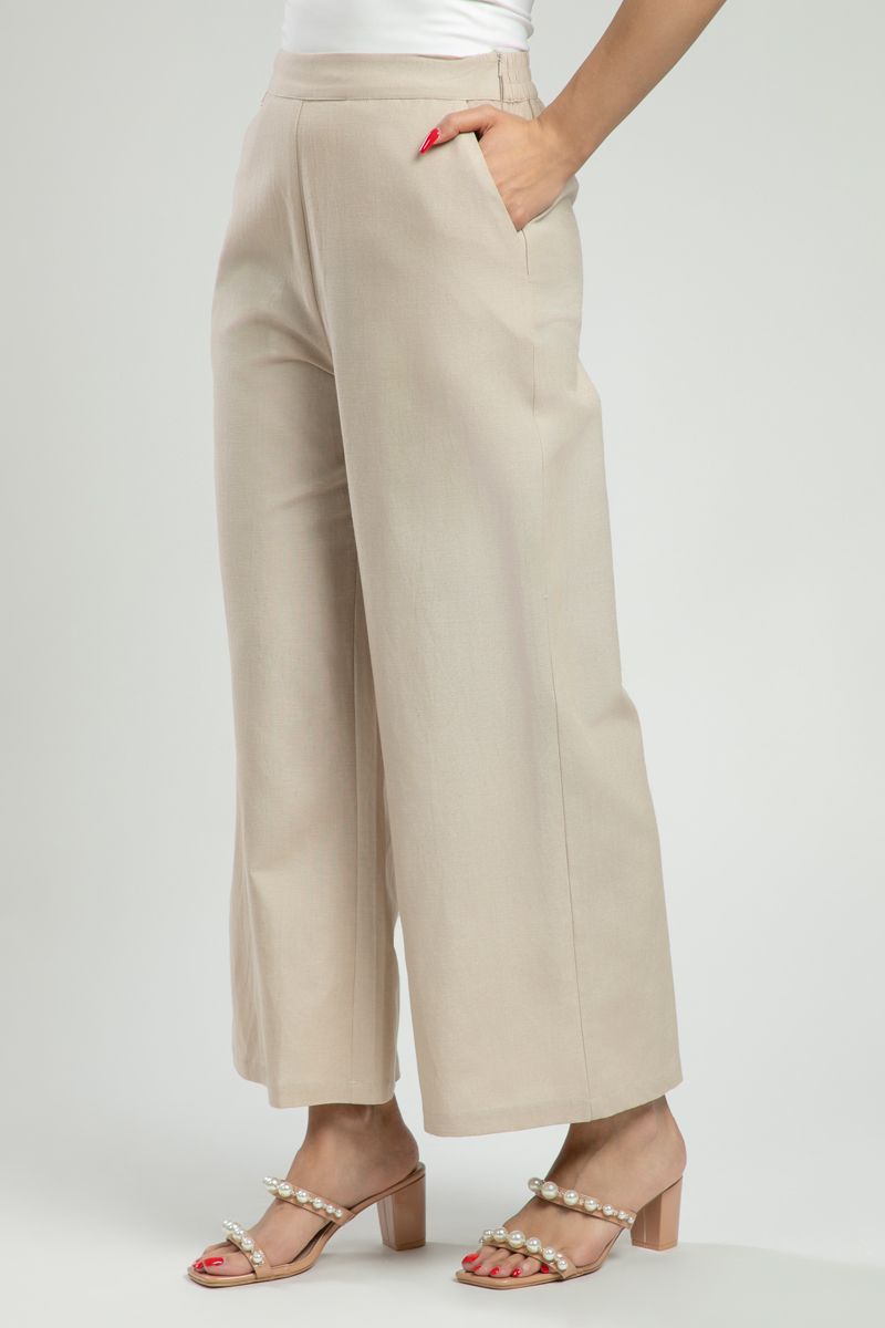 Wide Leg Pants with Elastic Waist