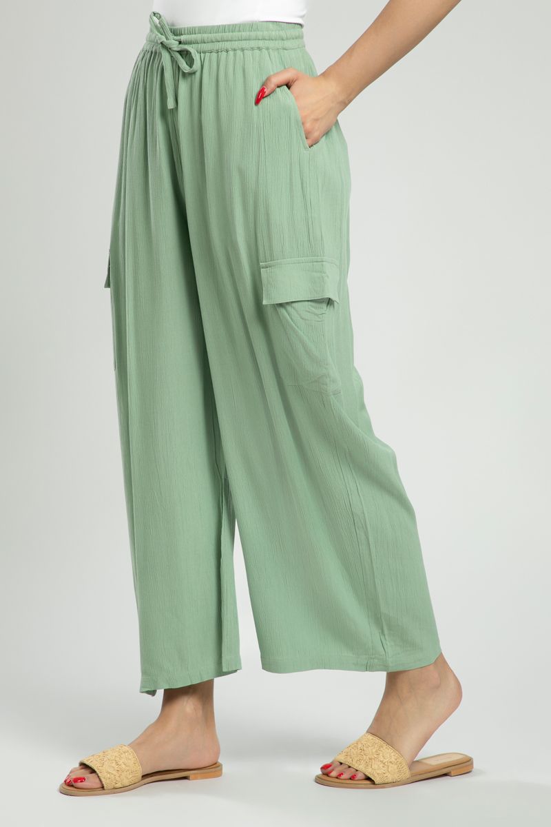 Wide Leg Pants with Cargo Pockets