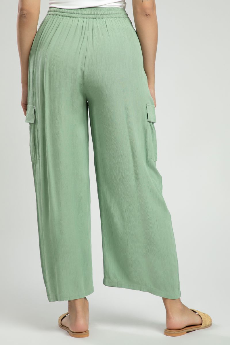 Wide Leg Pants with Cargo Pockets