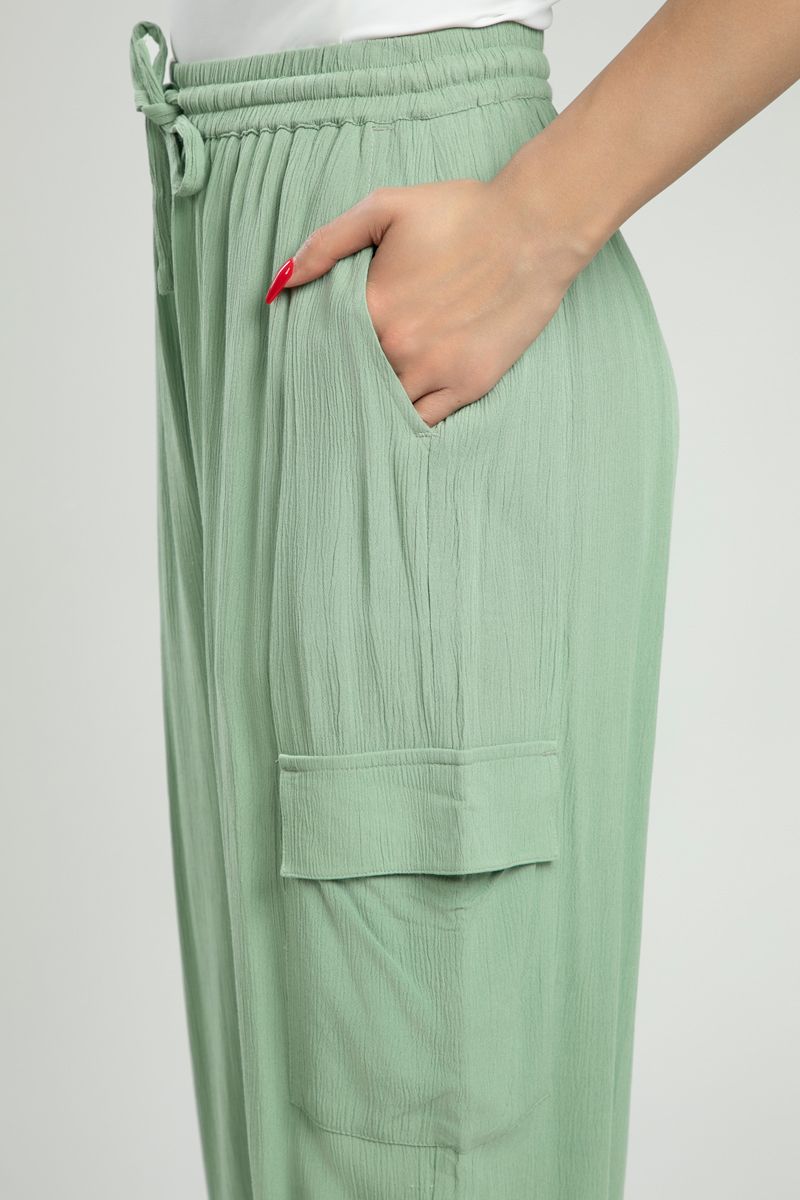Wide Leg Pants with Cargo Pockets