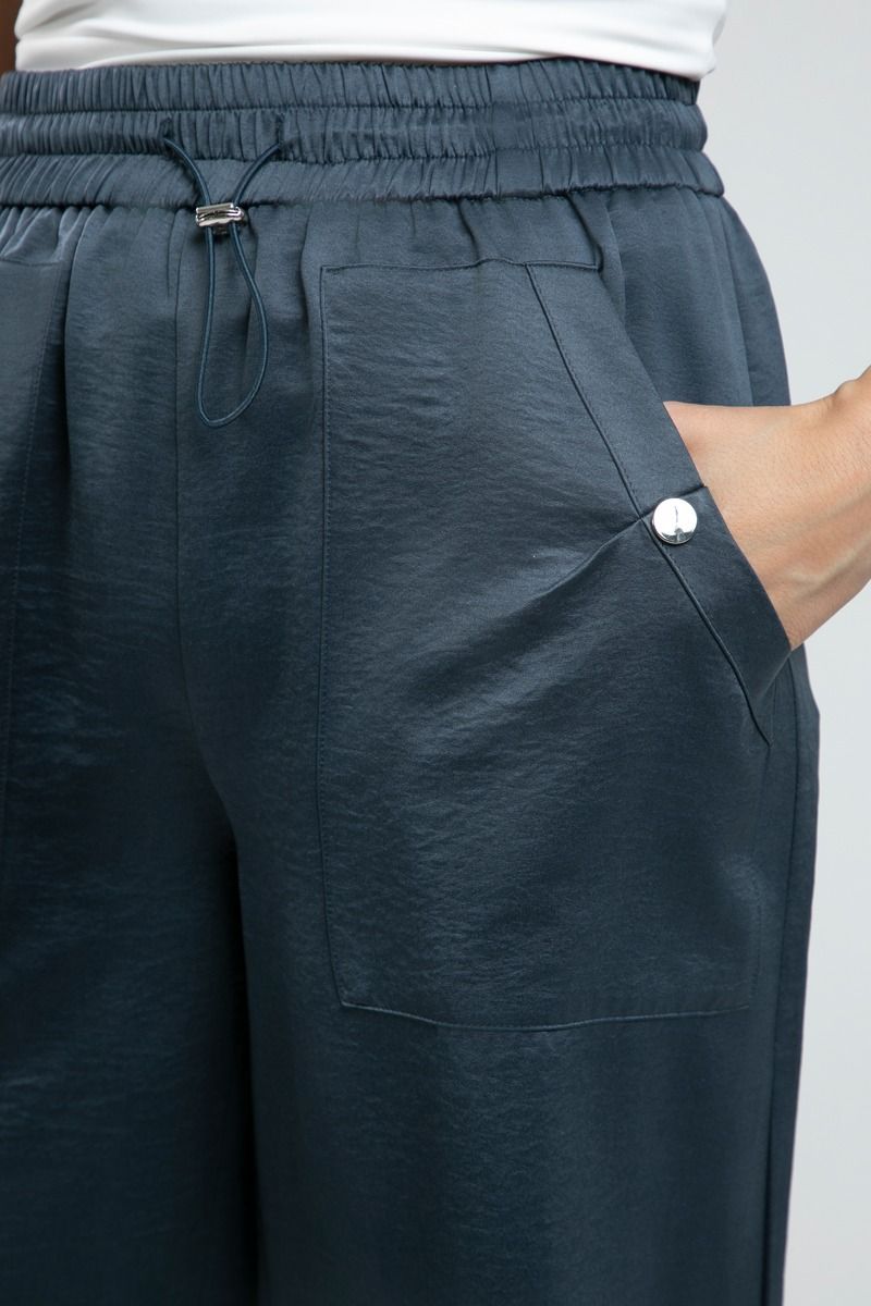 Summer Wide Leg Pants with Elastic Waist