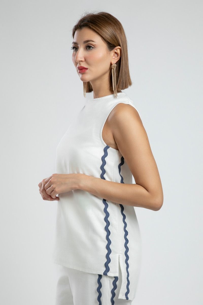 Asymmetrical Sleeveless Blouse for Women