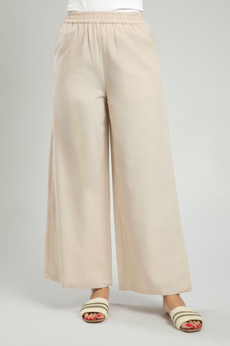 Wide Leg Pull On Pants