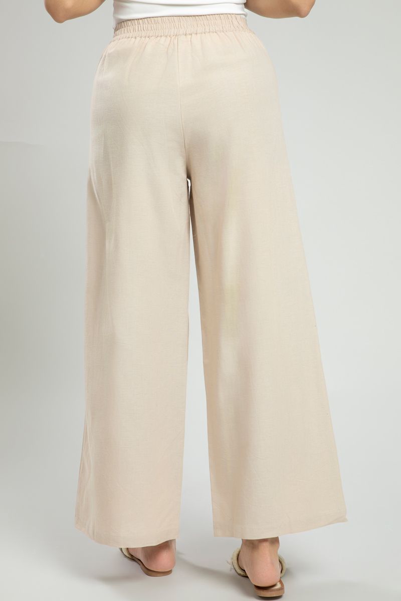 Wide Leg Pull On Pants