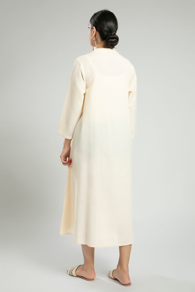 Asymmetrical Dress with Overlap Neckline
