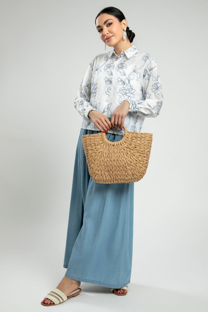 Wide Leg Trousers with Pleats