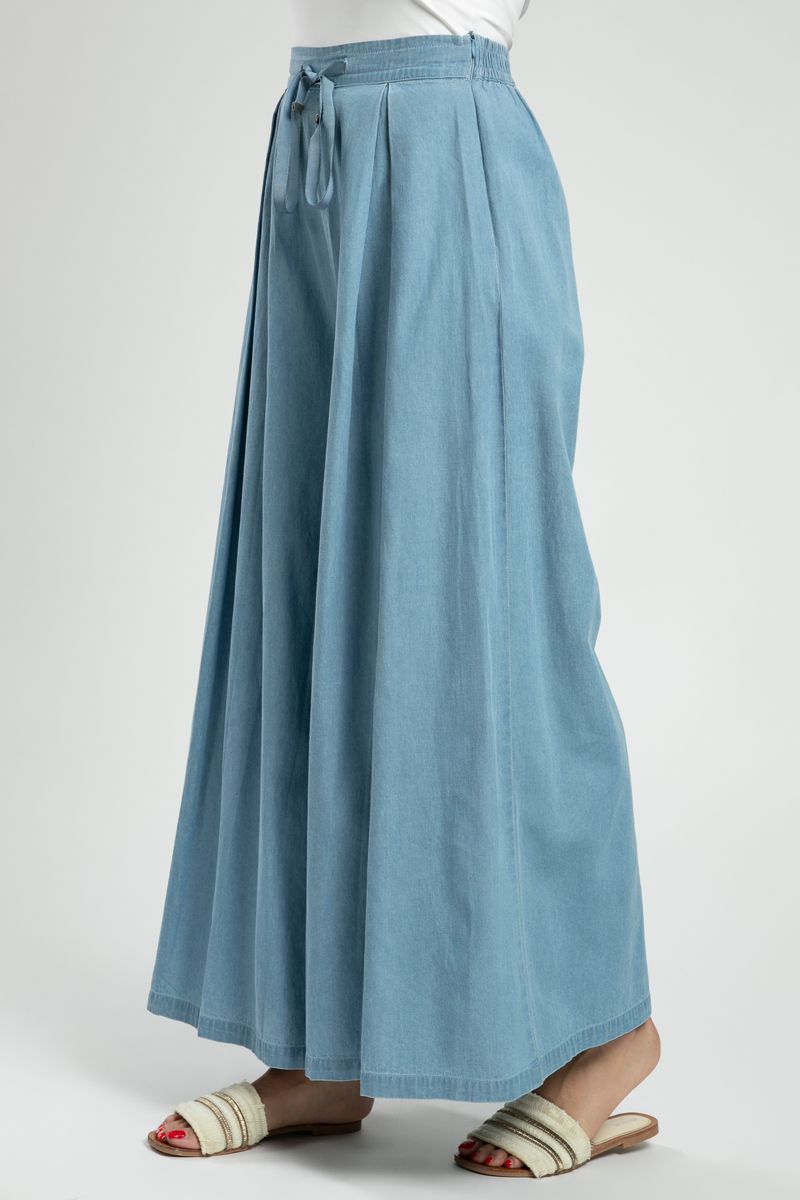 Wide Leg Trousers with Pleats