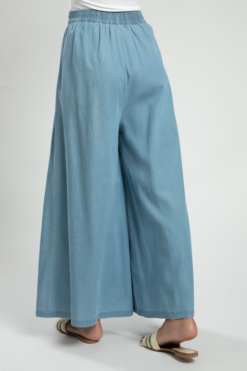 Wide Leg Trousers with Pleats
