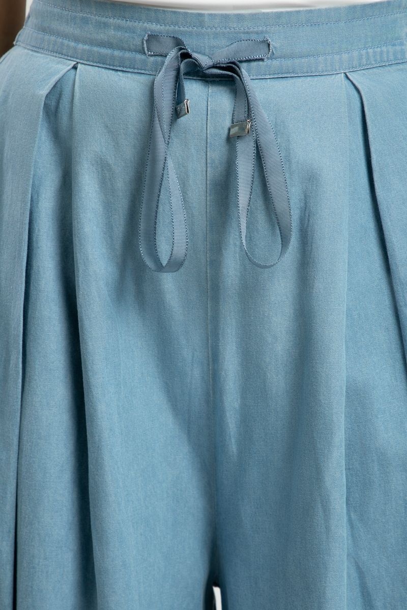 Wide Leg Trousers with Pleats