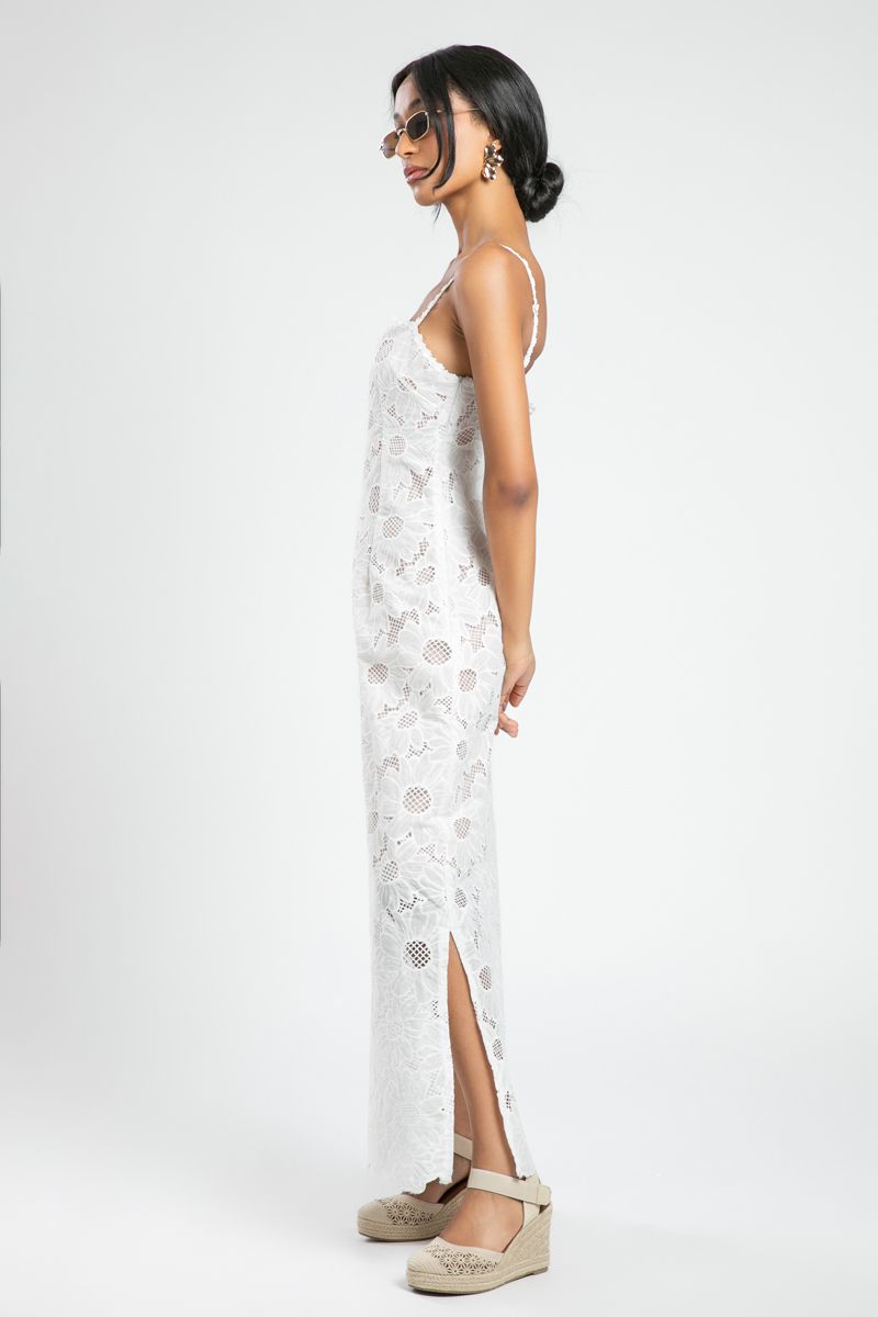 Sleeveless Embroidered Maxi Dress