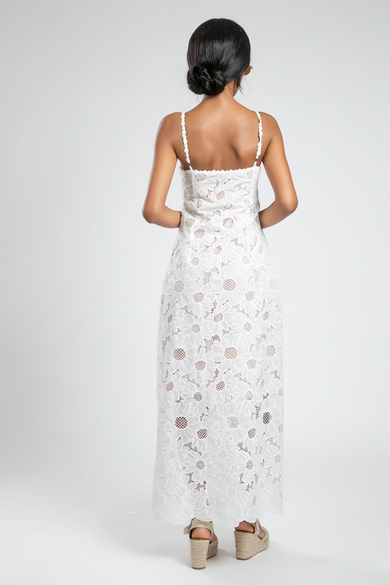 Sleeveless Embroidered Maxi Dress