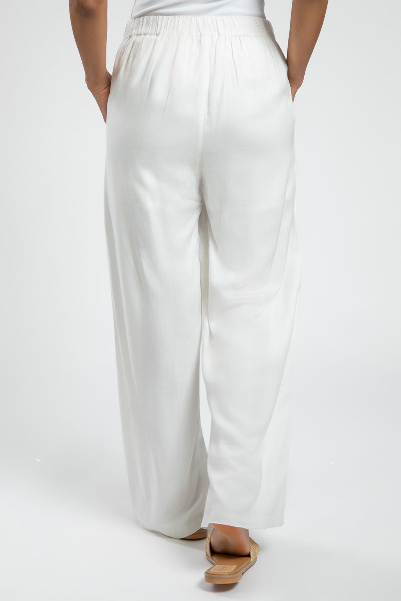 Flowy Wide Leg Pants with Crochet Detail