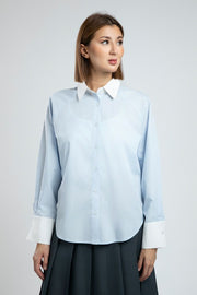 Summer Long Sleeve Shirt with Contrast