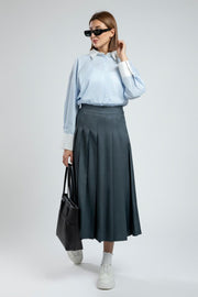 Flowy Pleated Midi Skirt