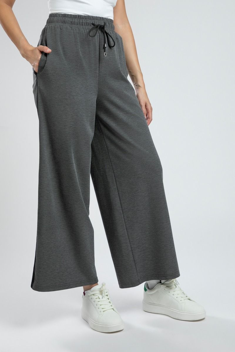 Wide Leg Sweatpants with Side Line