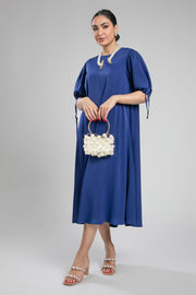 Midi Dress with Keyhole Neckline