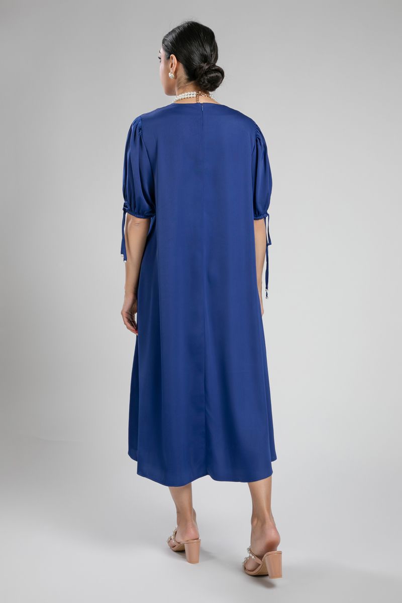 Midi Dress with Keyhole Neckline