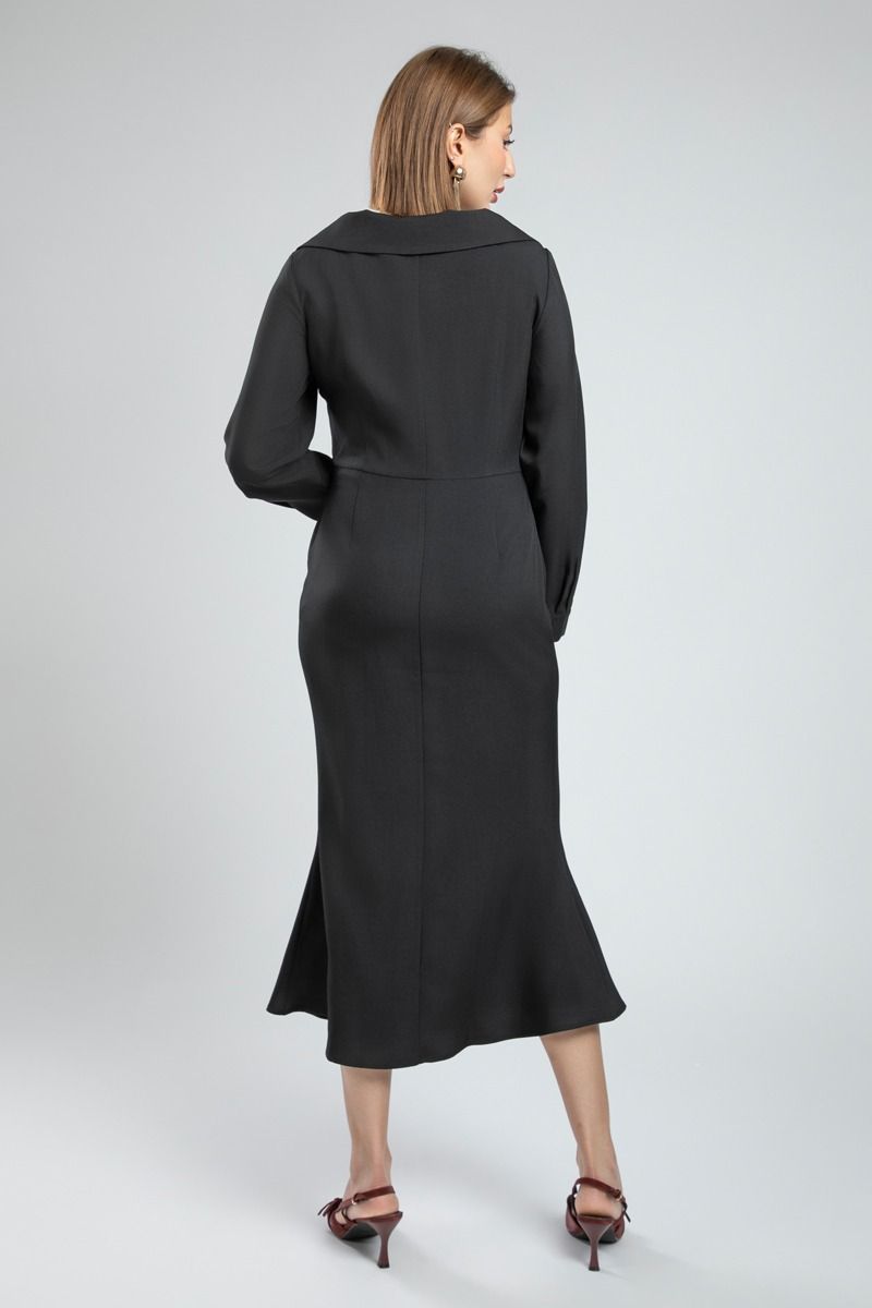 فستان نسائي طويل رسمي بحزام خصر