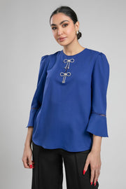 Embellished Bow Detail Blouse