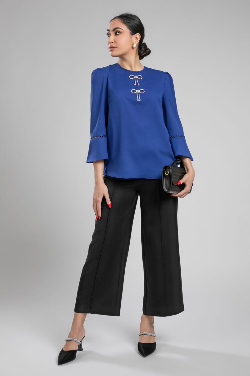 Embellished Bow Detail Blouse