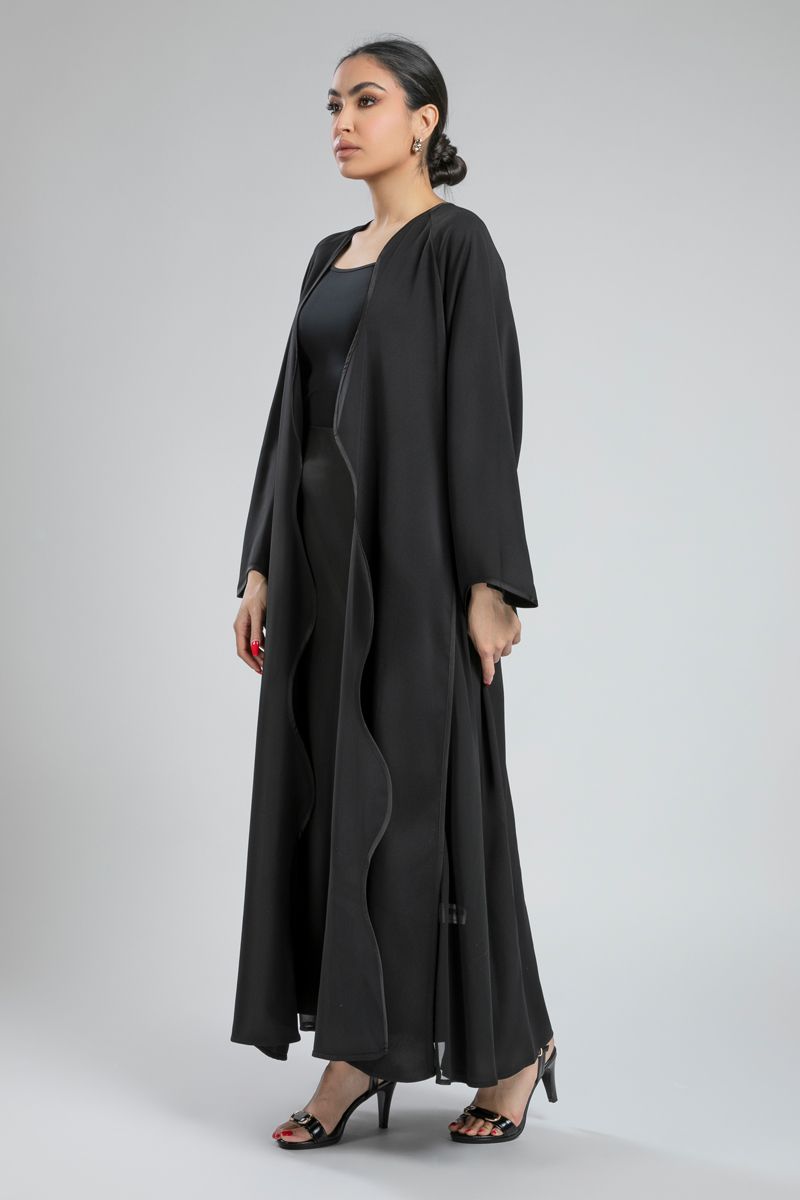 Abaya with Subtle Sheer Detailing