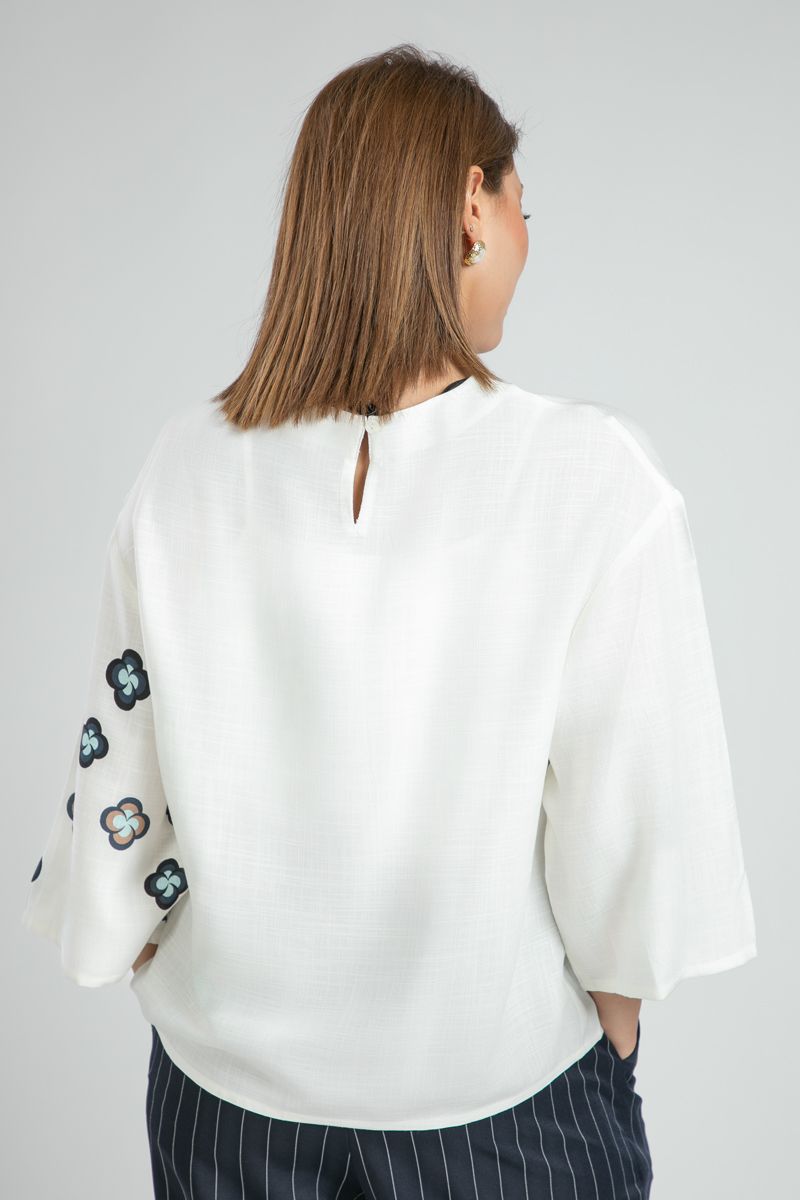 Relaxed Fit Blouse with Floral Print