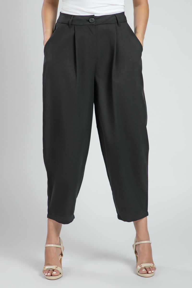 Feminine Balloon Pants with Pleats