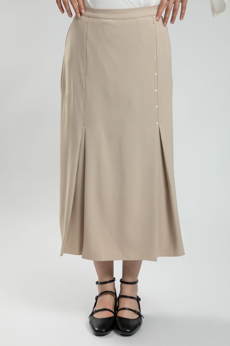Buy now Women's Classic Office Longline Skirt - Solid Color, Front