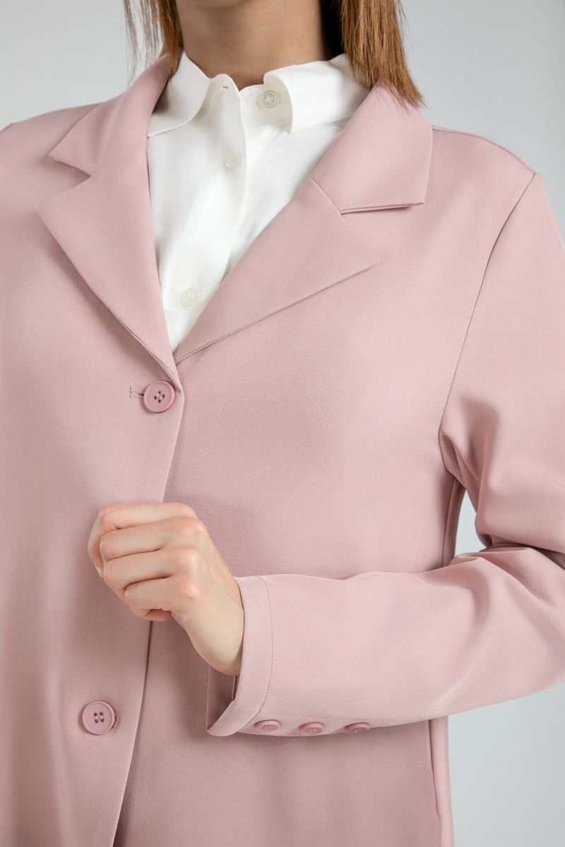 Longline Office Blazer with Pockets