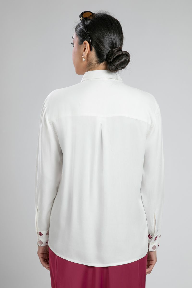 Long Sleeve Embroidered Shirt