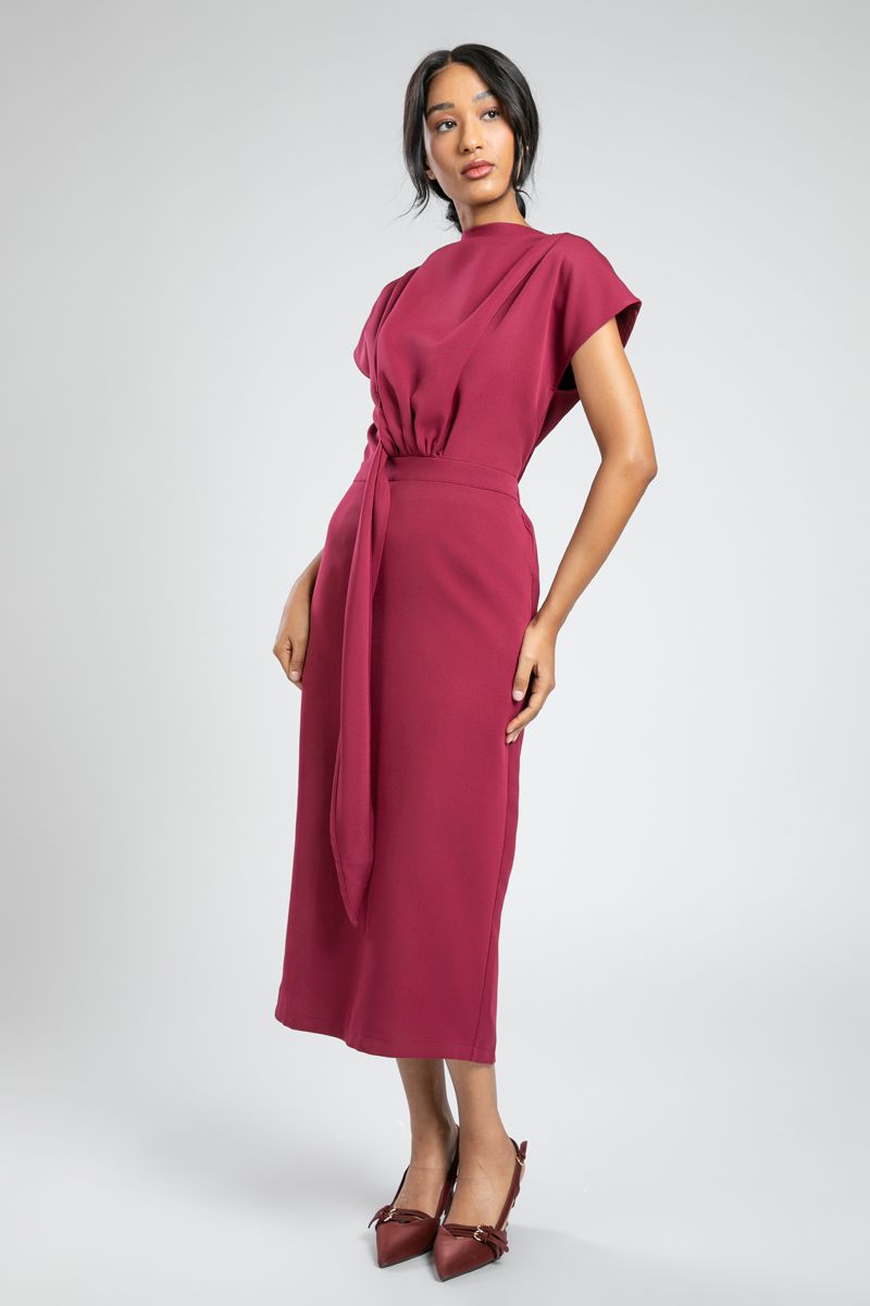 Elegant Fitted Longline Office Dress