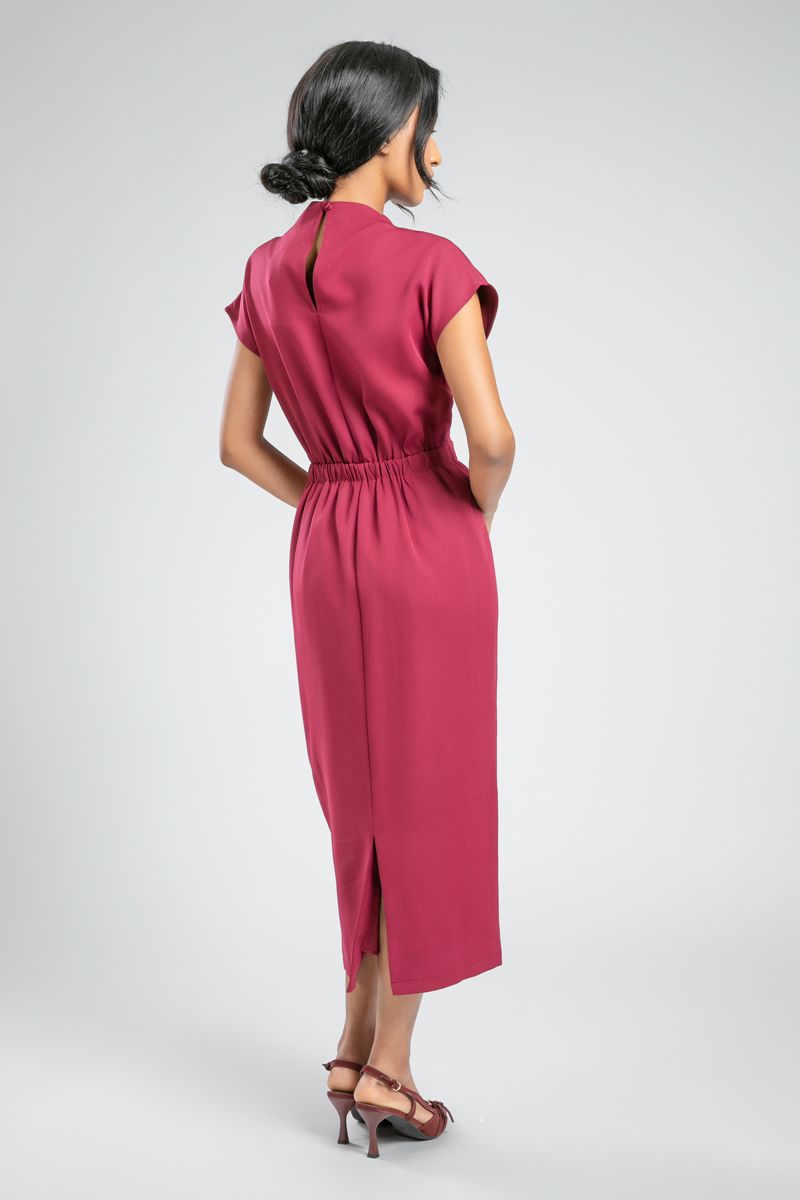 Elegant Fitted Longline Office Dress