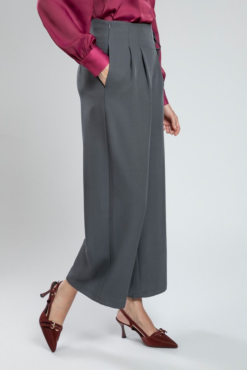 High Waist Classic Office Pants with Pleats