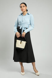 Midi Skirt with Side Buckle Details