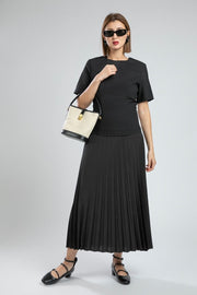 Elegant Contrast Longline Office Dress