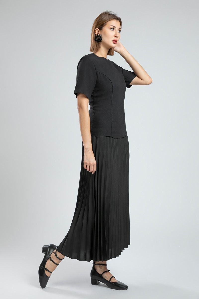 Elegant Contrast Longline Office Dress