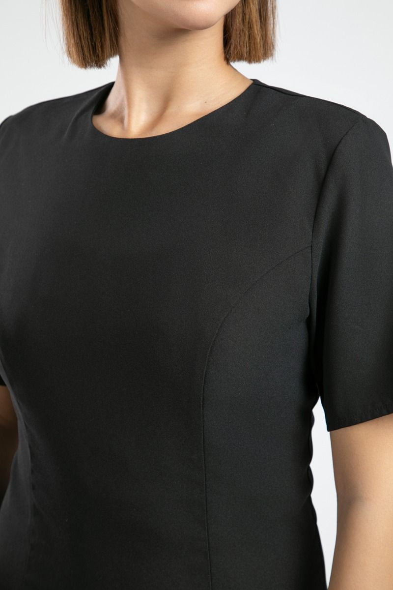 Elegant Contrast Longline Office Dress