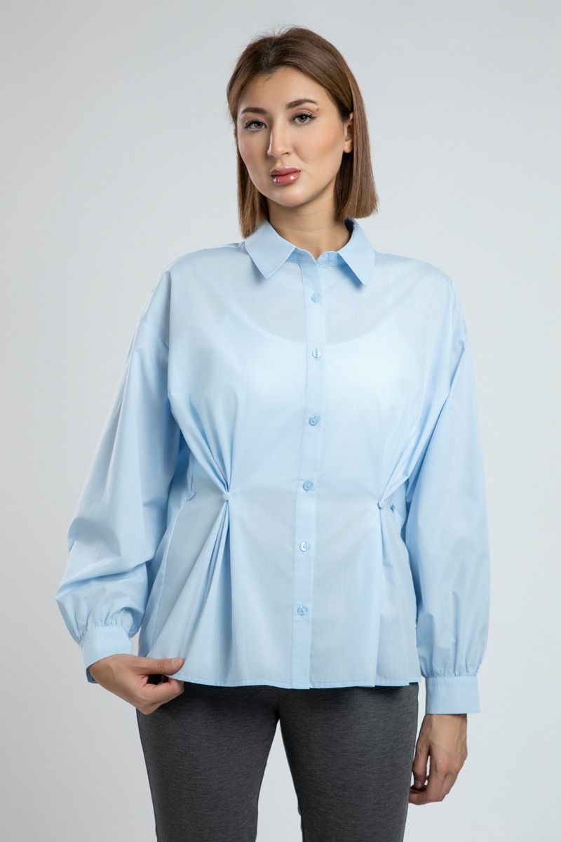 Practical Work Shirt with Waist Button Detail