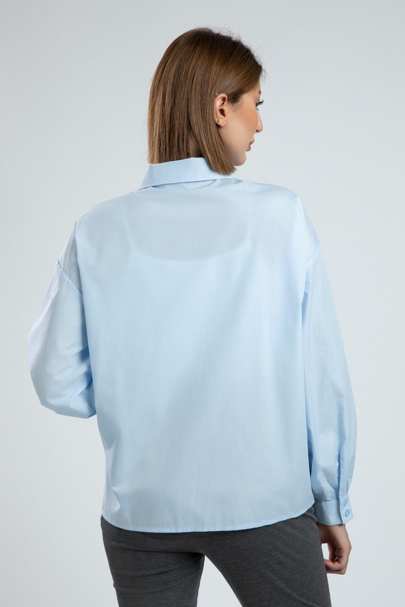 Practical Work Shirt with Waist Button Detail