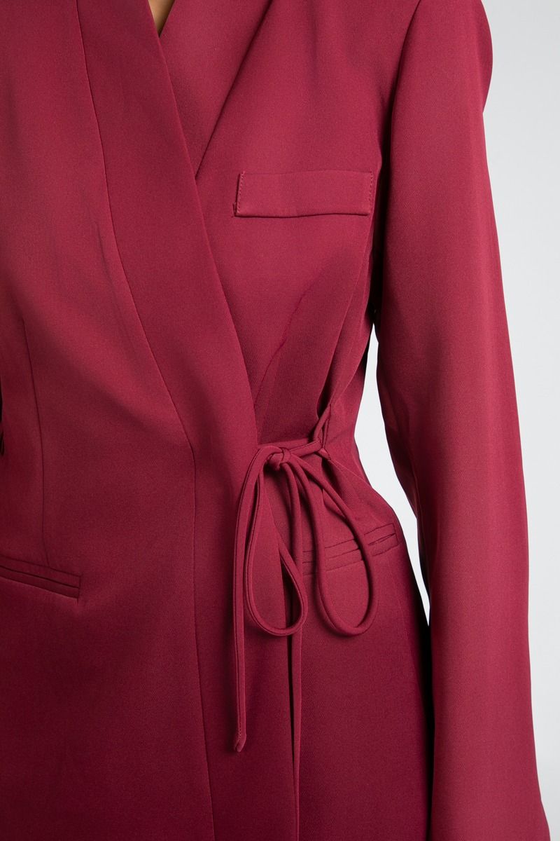 Modern Wrap Blazer with Side Drawstring