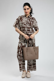 Printed Wide-Leg Flowy Pants