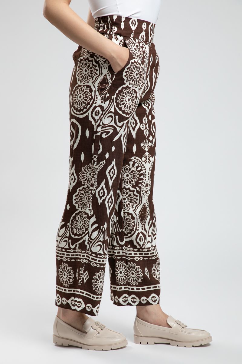 Printed Wide-Leg Flowy Pants
