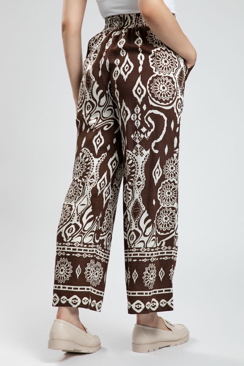 Printed Wide-Leg Flowy Pants