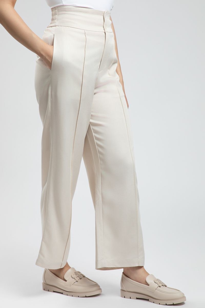 Flowy Wide-Leg Pants with Waist Closure
