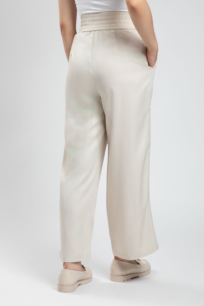 Flowy Wide-Leg Pants with Waist Closure