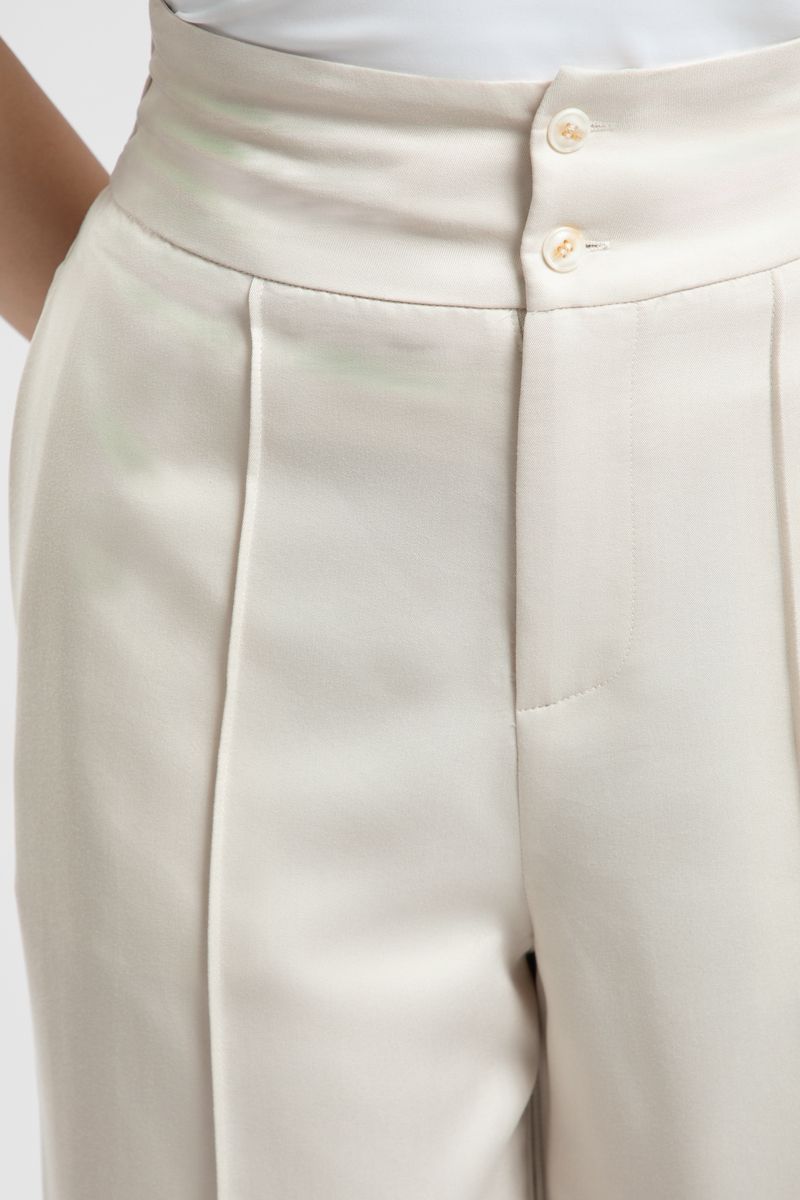 Flowy Wide-Leg Pants with Waist Closure