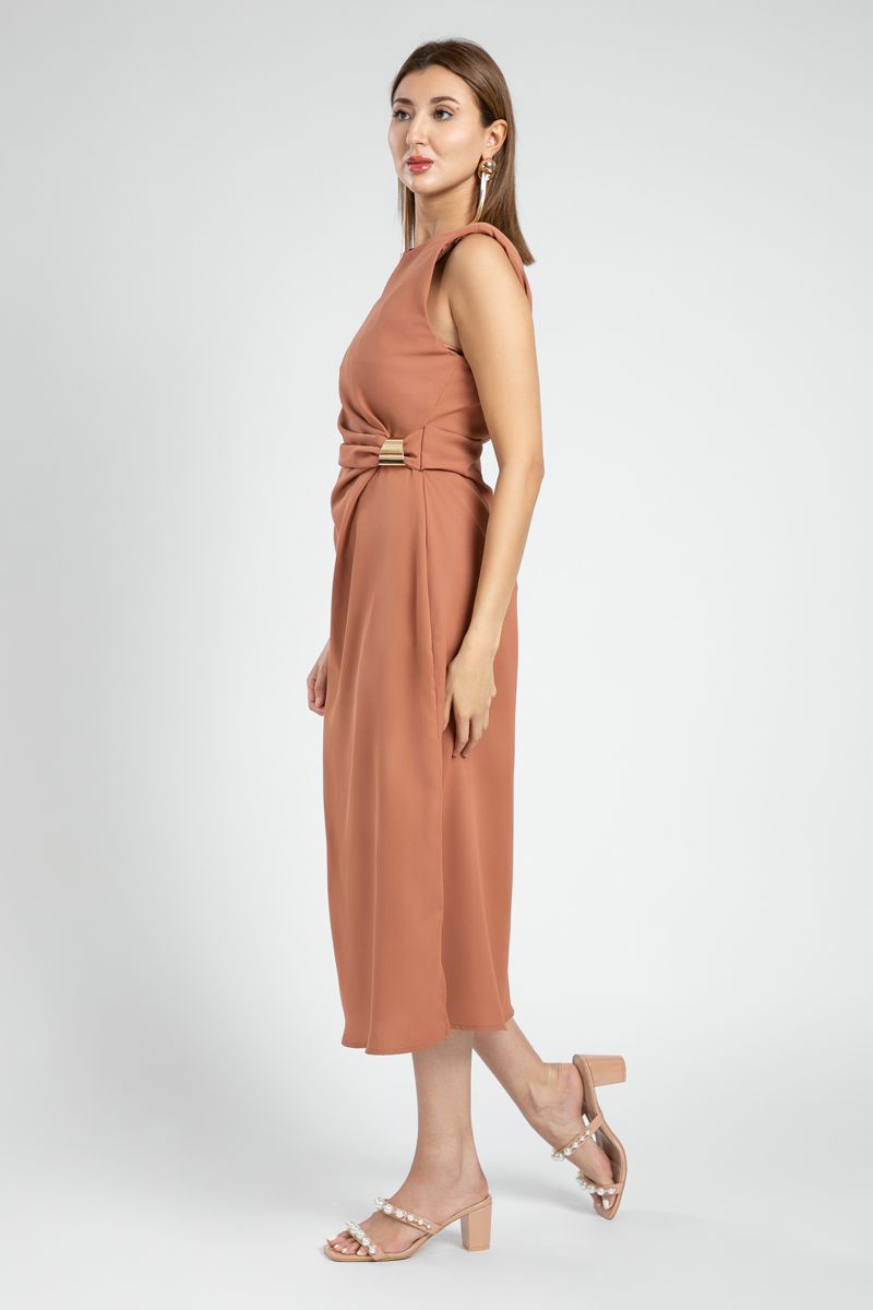 Feminine Sleeveless Longline Dress