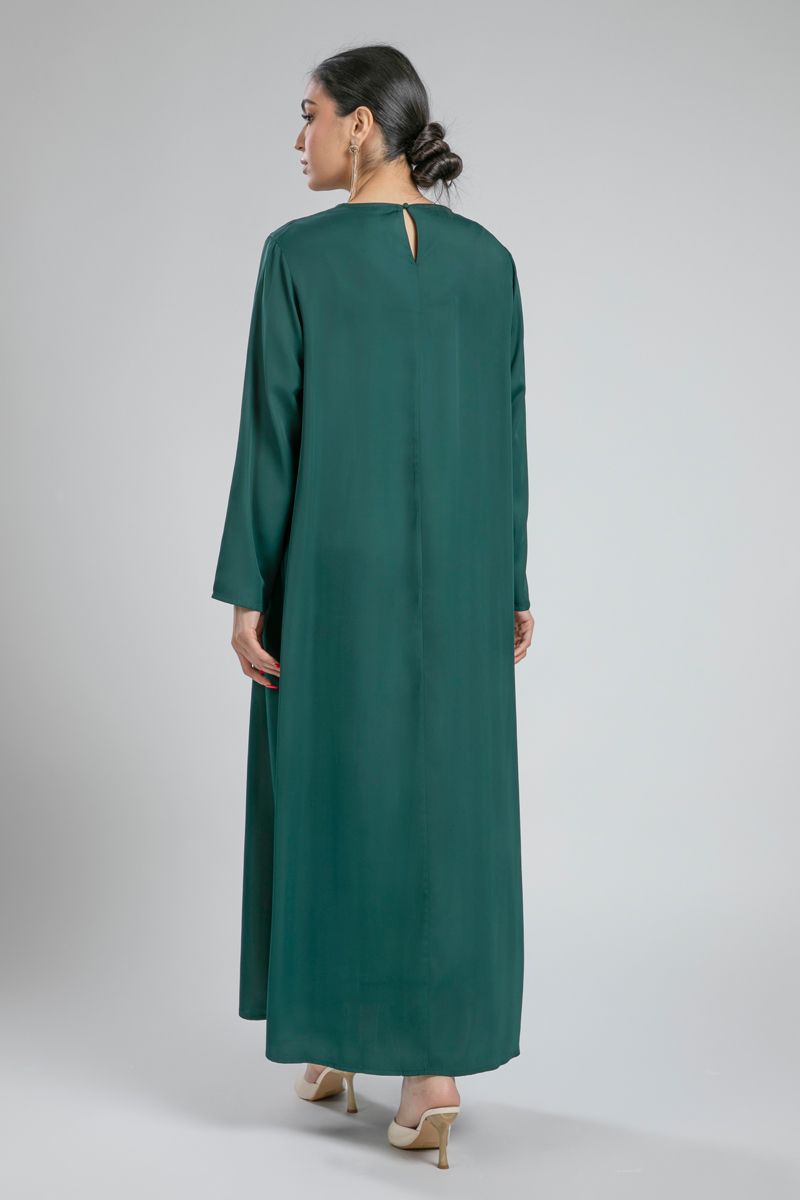 Embroidered Front Maxi Dress